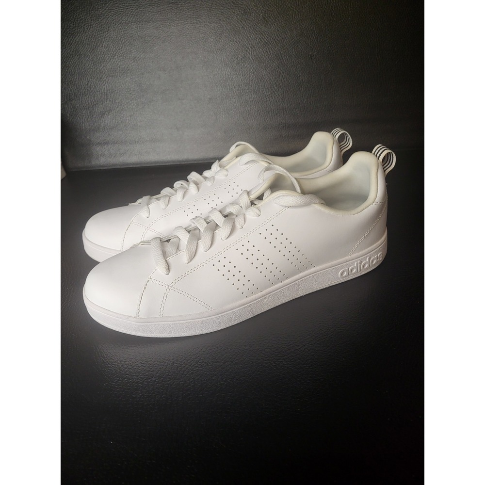 Adidas Neo Lable White Sneakers Women's Size 11‎ Preppy Business Casual MintA27